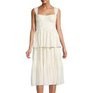 NWT WeWoreWhat Tiered White/ Ivory Dress